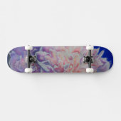 Romantische elegante roze witte pastel waterverf skateboard (Horizontaal)
