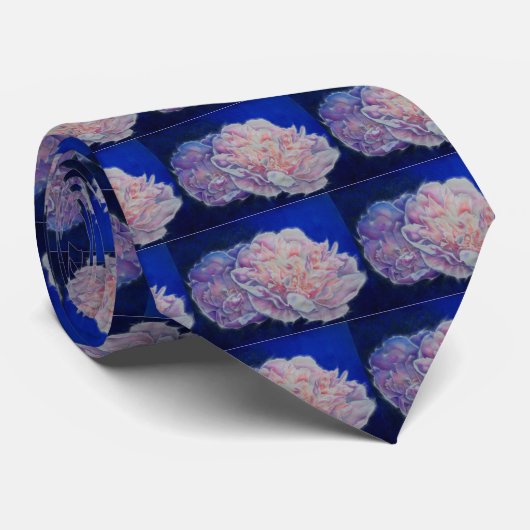 Romantische elegante roze witte pastel waterverf stropdas (Opgerold)