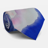 Romantische elegante roze witte pastel waterverf stropdas (Opgerold)