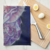 Romantische elegante roze witte pastel waterverf theedoek (Quarter Fold)