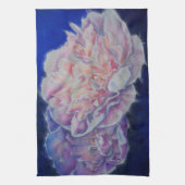 Romantische elegante roze witte pastel waterverf theedoek (Verticaal)