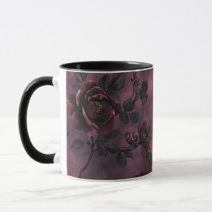 Romantische Elegante rozen & Donkere Vintage Mok