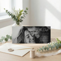 Romantische ELEGANTE Script Foto Huwelijk