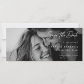 Romantische ELEGANTE Script Foto Huwelijk Save The Date (Voorkant)