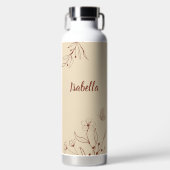 Romantische elegante terracotta bloem waterfles (Voorkant)