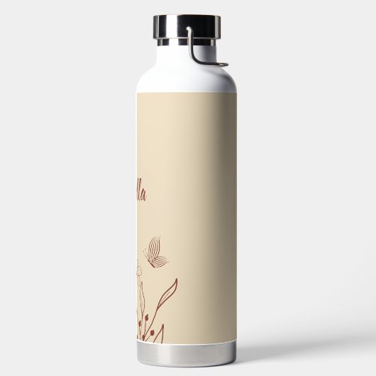 Romantische elegante terracotta bloem waterfles (Links)