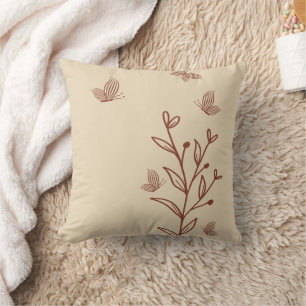 Romantische elegante terracotta bloemen kussen