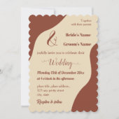 Romantische elegante terracotta bruiloft kaart (Voorkant)