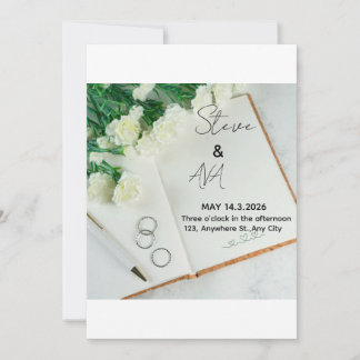 Romantische Elegante Trouw Uitnodiging | Zachte & 