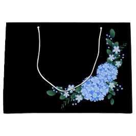 Romantische Elegante Vintage blauwe bloem Groot Cadeauzakje
