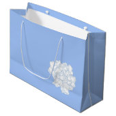 Romantische Elegante Vintage blauwe bloem Groot Cadeauzakje (Voorkant Gekanteld)