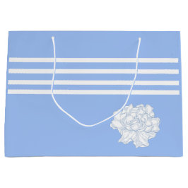 Romantische Elegante Vintage blauwe bloem Groot Cadeauzakje