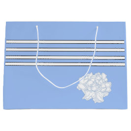 Romantische Elegante Vintage blauwe bloem Groot Cadeauzakje