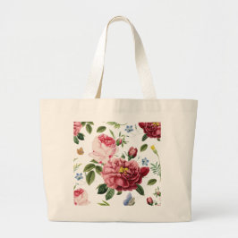 Romantische Elegante Vintage Roze Engelse Rozen Grote Tote Bag