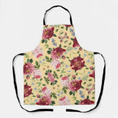 Romantische Elegante Vintage Roze Engelse Rozen Schort (Voorkant)