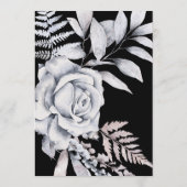 Romantische Elegante Waterverf Bloemige Bruiloft Menu (Achterkant)