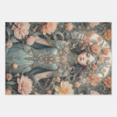 Romantische elegantie in perzik en aqua - Decoupag Inpakpapier Vel (Voorkant)