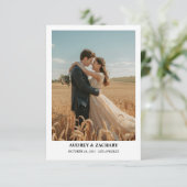 Romantische en emotionele tekst, foto Sla de datum Save The Date (Staand voorkant)