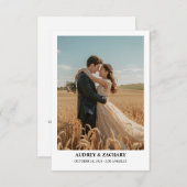 Romantische en emotionele tekst, foto Sla de datum Save The Date (Voorkant / Achterkant)