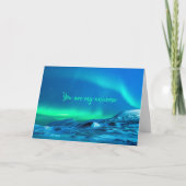 Romantische en mooie noorderlicht kaart (Voorkant)