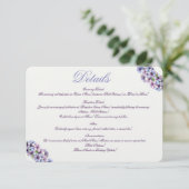 Romantische en poëtische pastel Lila Waterverf Informatiekaartje (Staand voorkant)