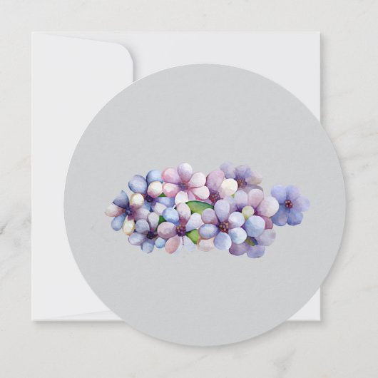 Romantische en poëtische pastel Lila Waterverf Kaart (Achterkant)