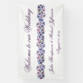 Romantische en poëtische pastel Lila Waterverf Spandoek (Verticaal)