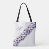 Romantische en poëtische pastel Lila Waterverf Tote Bag (Achterkant)