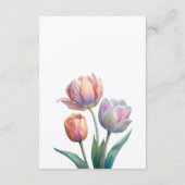 Romantische en poëtische pasteltulpen Waterverf Informatiekaartje (Achterkant)