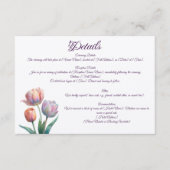 Romantische en poëtische pasteltulpen Waterverf Informatiekaartje (Voorkant)