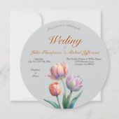 Romantische en poëtische pasteltulpen Waterverf Kaart (Voorkant)