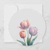Romantische en poëtische pasteltulpen Waterverf Kaart (Achterkant)