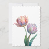 Romantische en poëtische pasteltulpen Waterverf Kaart (Achterkant)