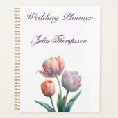 Romantische en poëtische pasteltulpen Waterverf Planner (Voorkant)