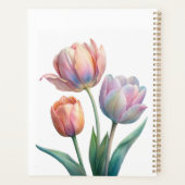 Romantische en poëtische pasteltulpen Waterverf Planner (Achterkant)