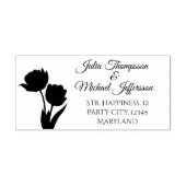 Romantische en poëtische pasteltulpen Waterverf Zelfinktende Stempel (Design)