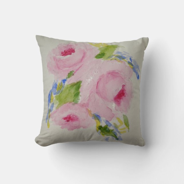 Romantische en vrouwelijke Rozen Pillow Kussen (Voorkant)
