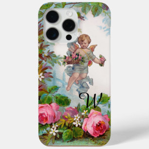 ROMANTISCHE ENGEL DIE ROZE ROZEN EN BLOEMEN VERZAM iPhone 15 PRO MAX HOESJE