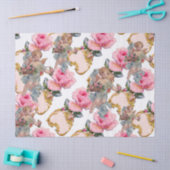 ROMANTISCHE ENGEL DIE ROZE ROZEN VERZAMELT TISSUEPAPIER (Craft)