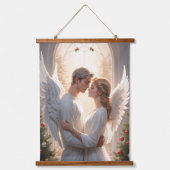 Romantische engel koppel schilderij hangend wandkleed (Voorkant)