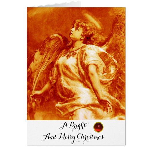 ROMANTISCHE ENGEL, ORANJE GELE VEER Kerstmis (Voorkant)