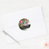 ROMANTISCHE ENGEL VERZAMELEN ROZE ROZEN Dank u Ronde Sticker (Envelop)