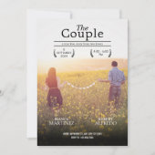 Romantische esthetische huwelijksfilm poster foto kaart (Voorkant)