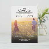 Romantische esthetische huwelijksfilm poster foto kaart (Staand voorkant)