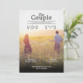 Romantische esthetische huwelijksfilm poster foto kaart (Staand voorkant)