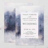 Romantische Etherische Bos Rustieke Waterverf Brui Kaart (Voorkant / Achterkant)