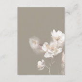 Romantische Etherische Neutrale Beige Bloemen Deta Informatiekaartje (Achterkant)