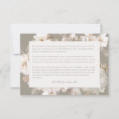 Romantische Etherische Neutrale Beige Bloemenbruil Bedankkaart (Achterkant)