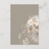 Romantische Etherische Neutrale Beige Bloemenrecep Informatiekaartje (Achterkant)