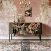 Romantische etherische zalm roze Moody bloemen Tissuepapier